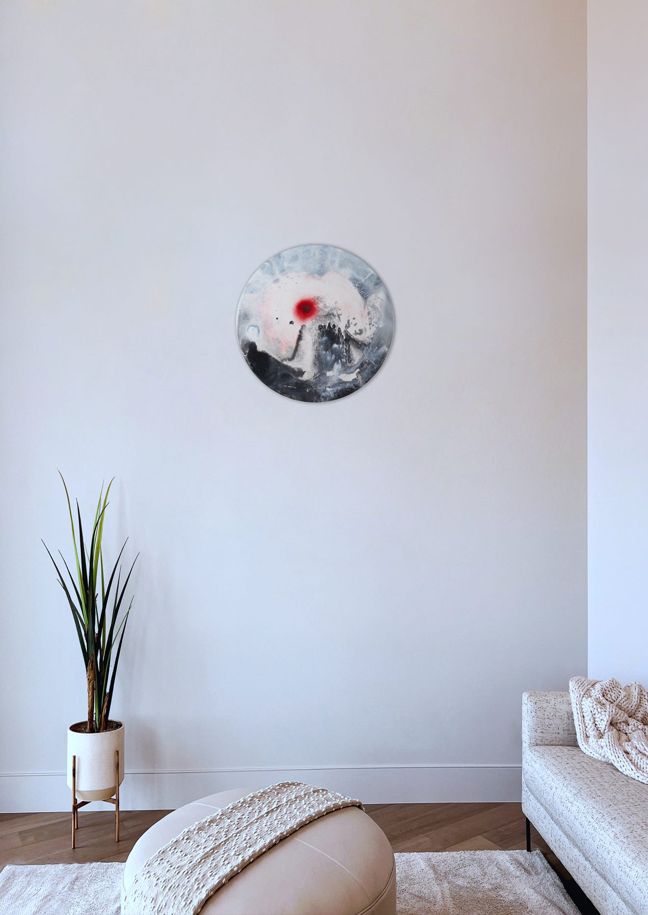 COLLECTION TERRA PRIMA Tableau SOUFFLE 3  DANS DÉCOR PEINTURE ACRYLIQUE